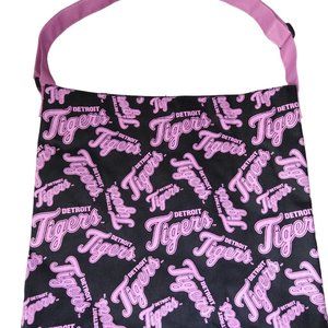 Detroit Tigers Black and Pink Canvas Shoulder Tote Handbag Forever Collectibles